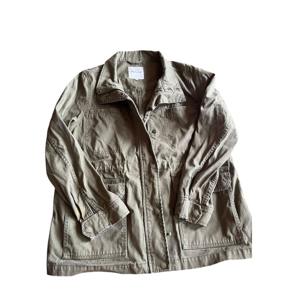 Madewell Women's Utility Jacket‎ Olive Green Size L Casual